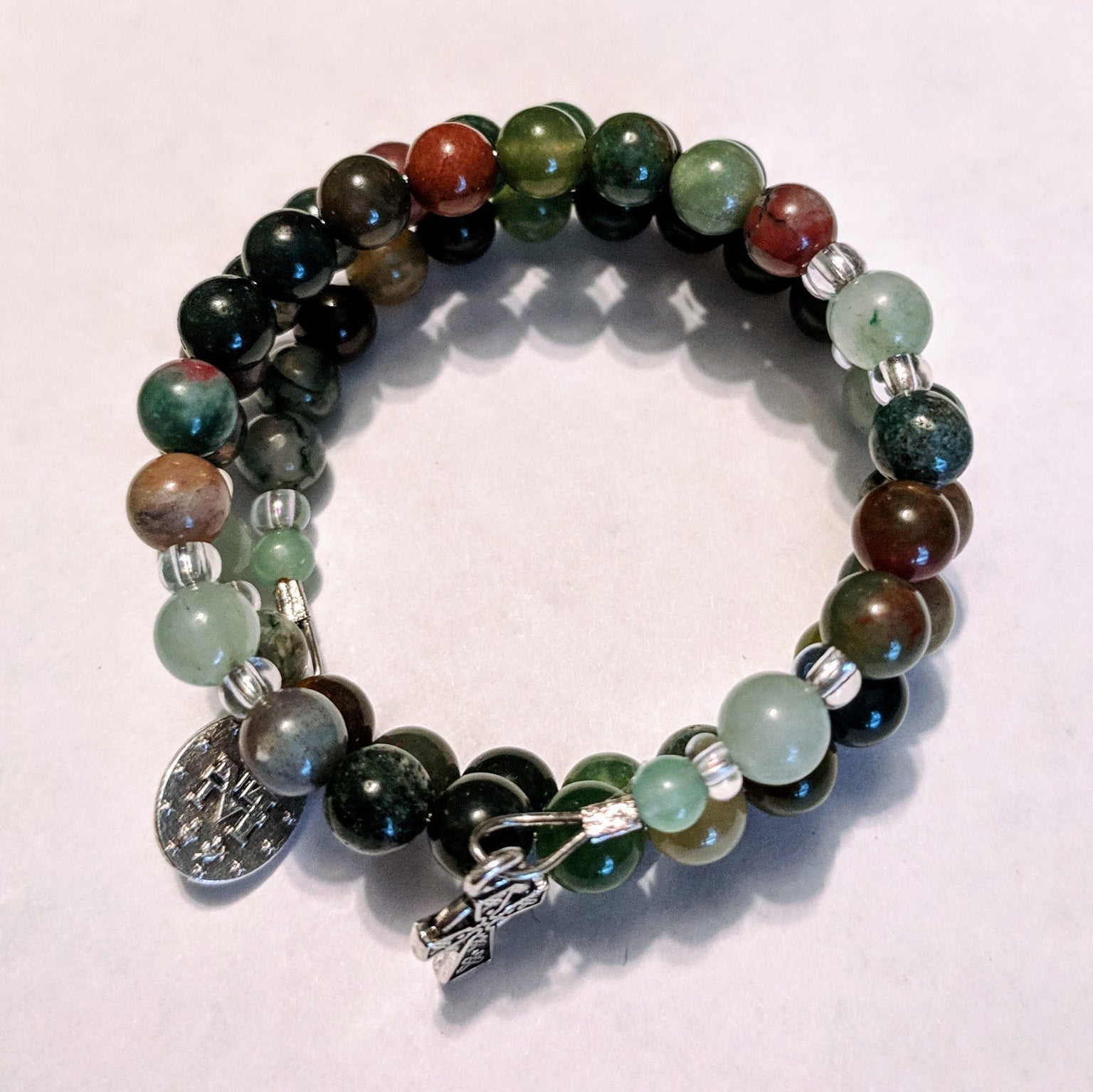 Precious Feet Celtic Fields of Grace Rosary Bracelet Wrap