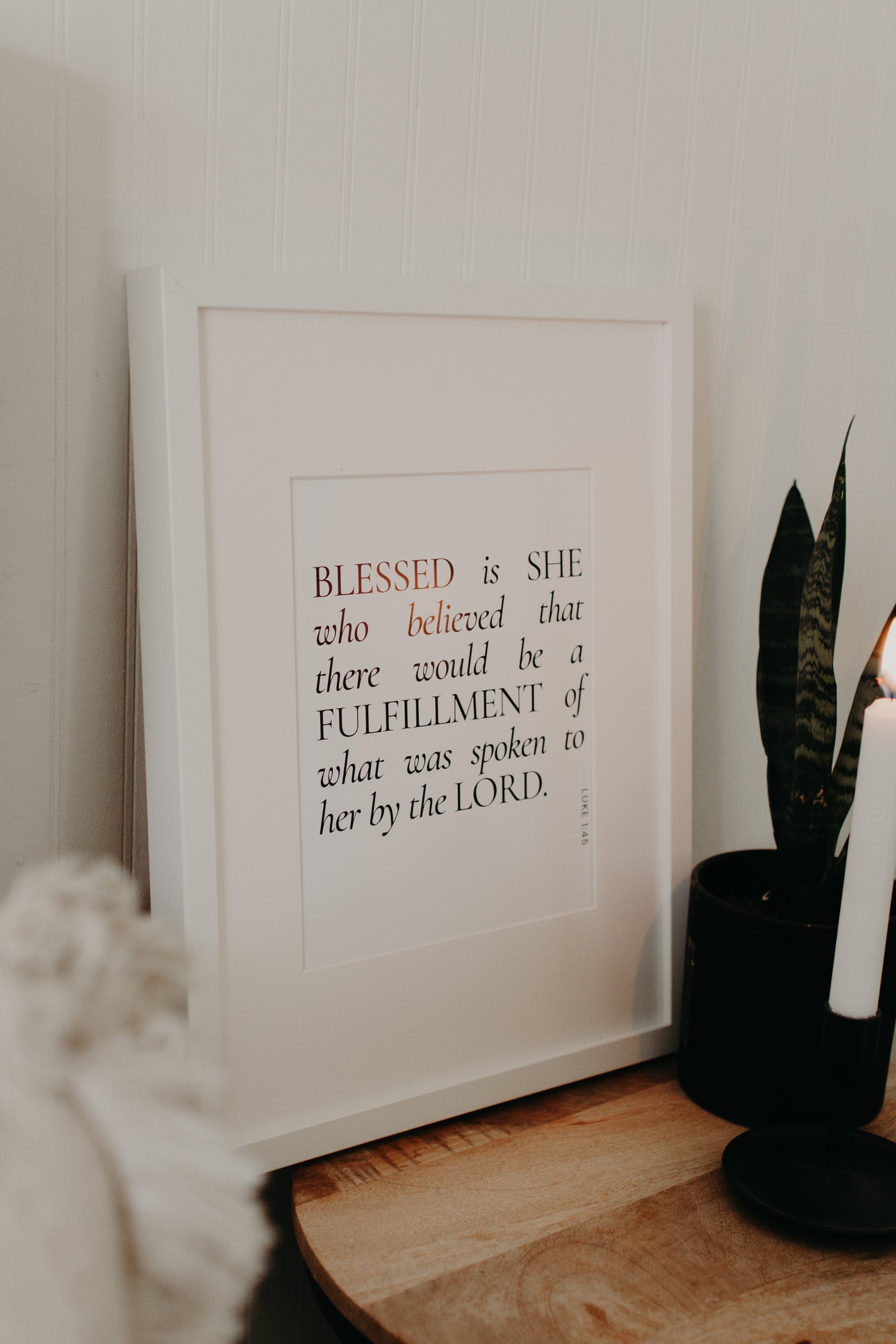 Blessed Is She Print // Luke 1:45