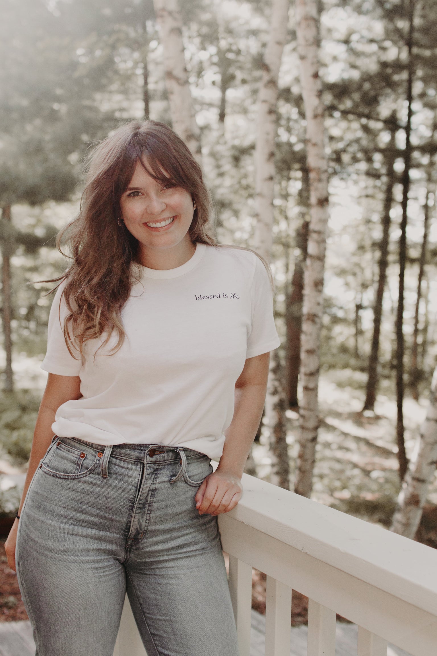 Blessed Is She Classic White Tee