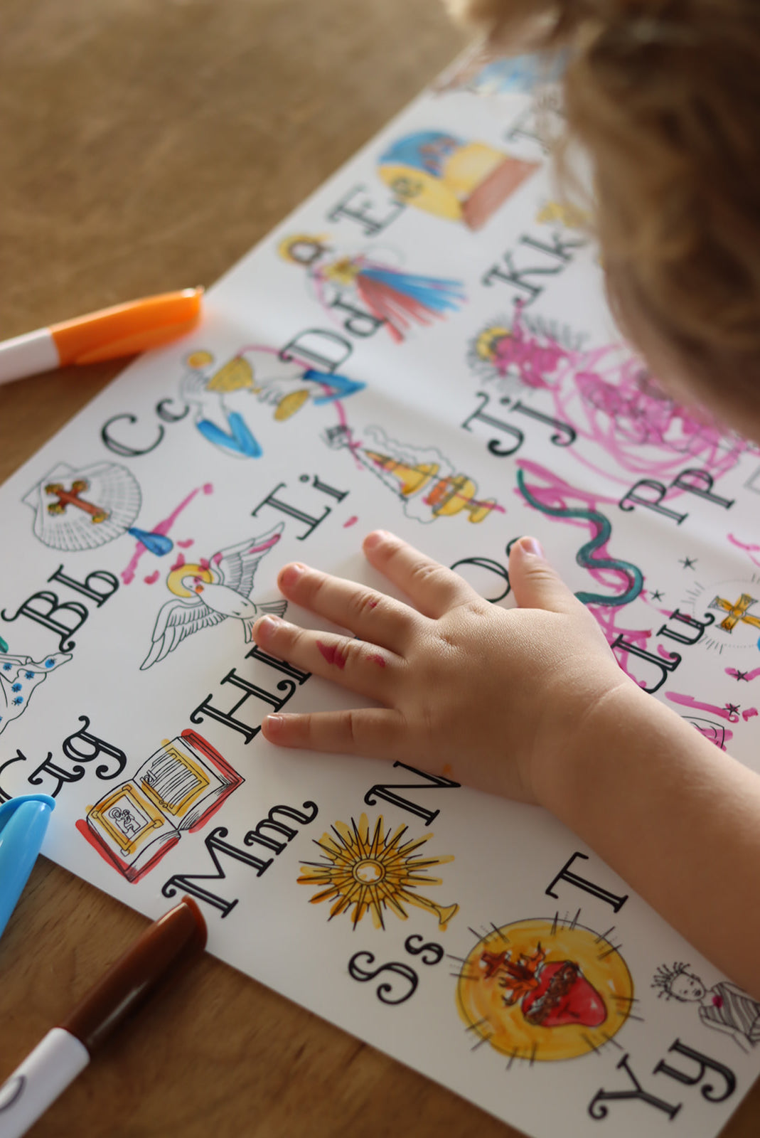 Catholic ABC Reusable Coloring Placemat