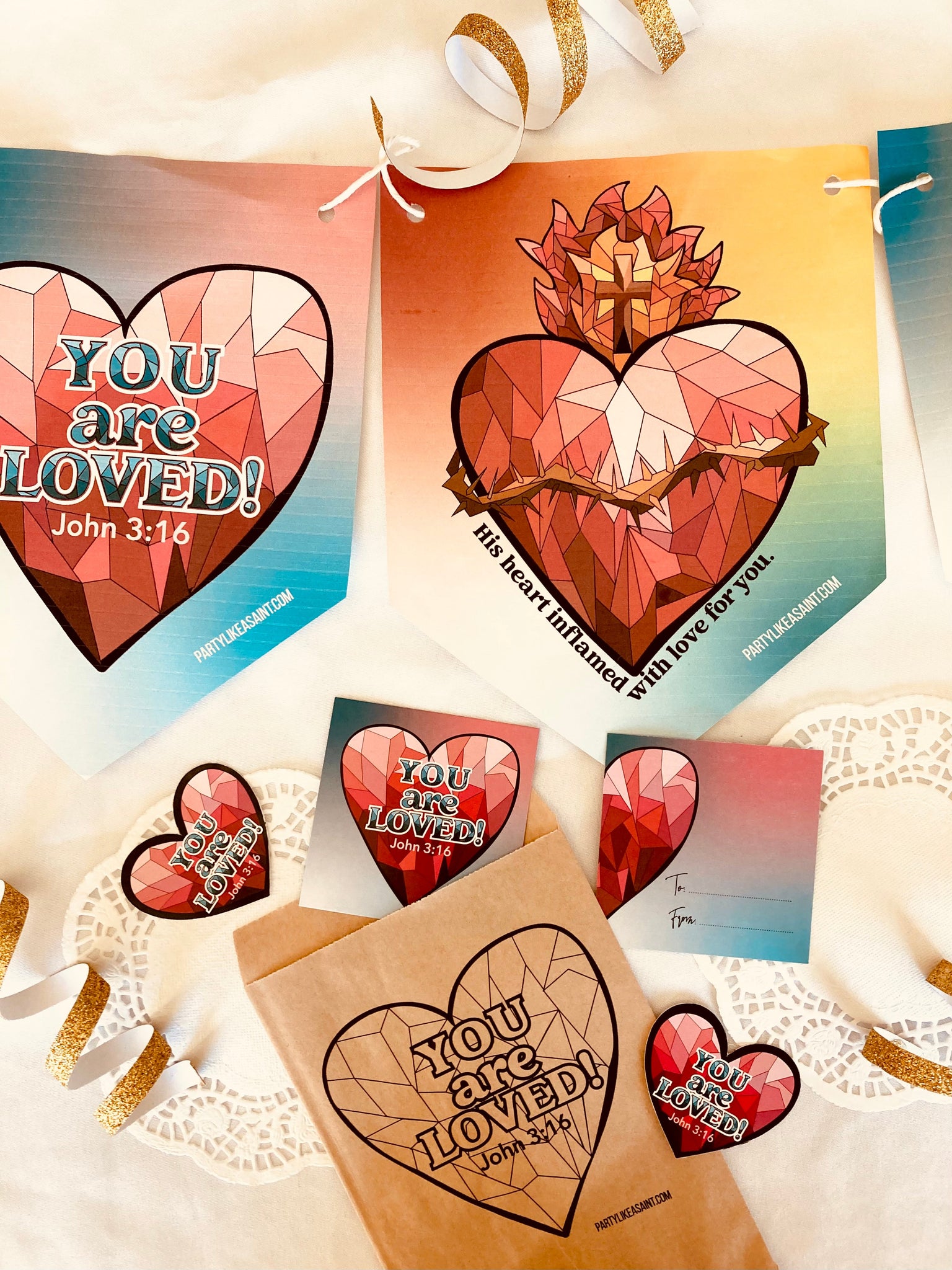 You Are Loved Heart Valentine's Day Party Package