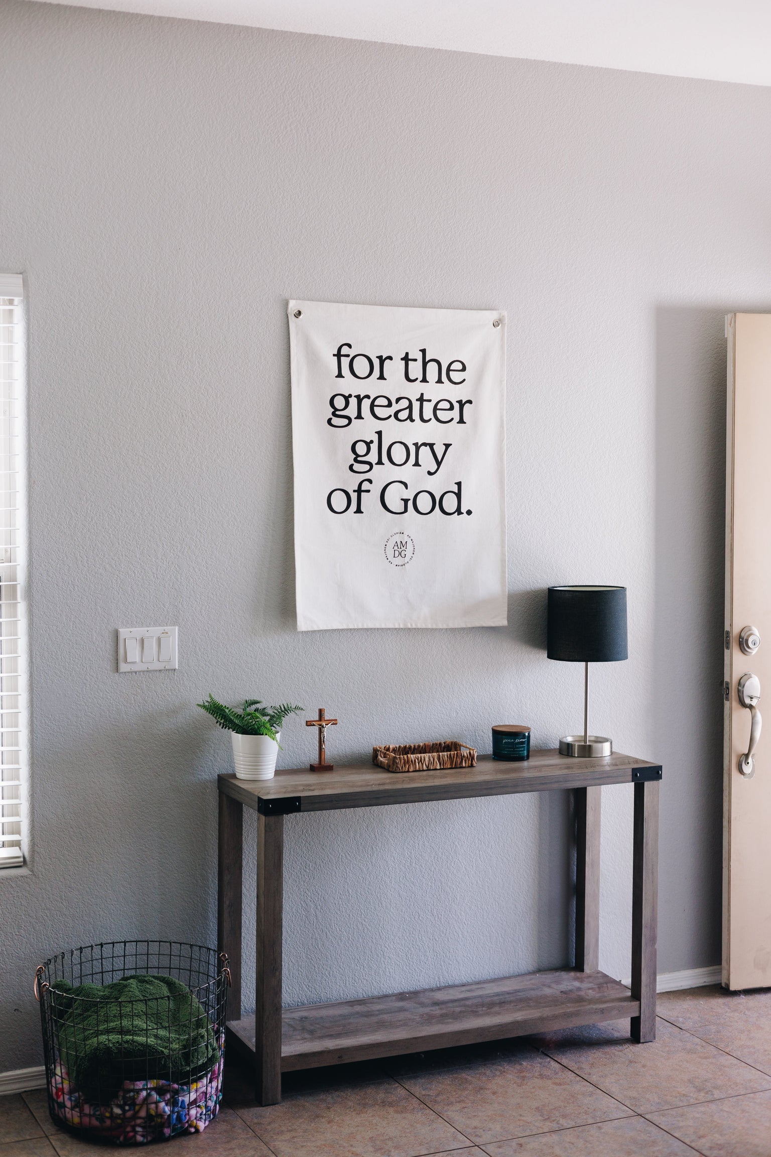 For the Greater Glory of God Banner Tapestry (35x26)