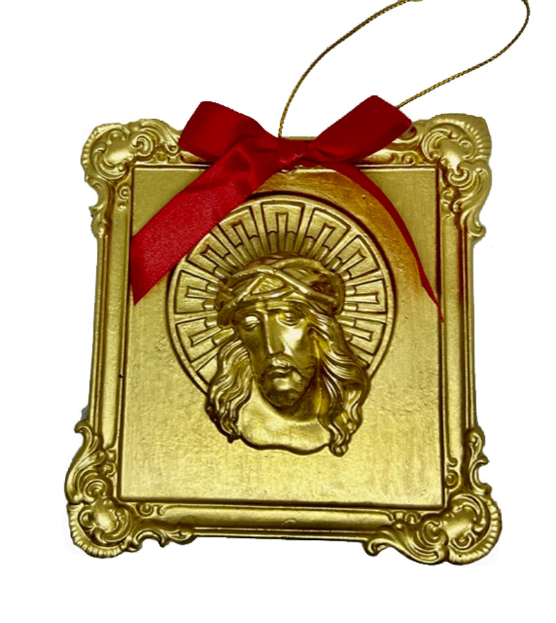 Jesus's Bust Square Ornament