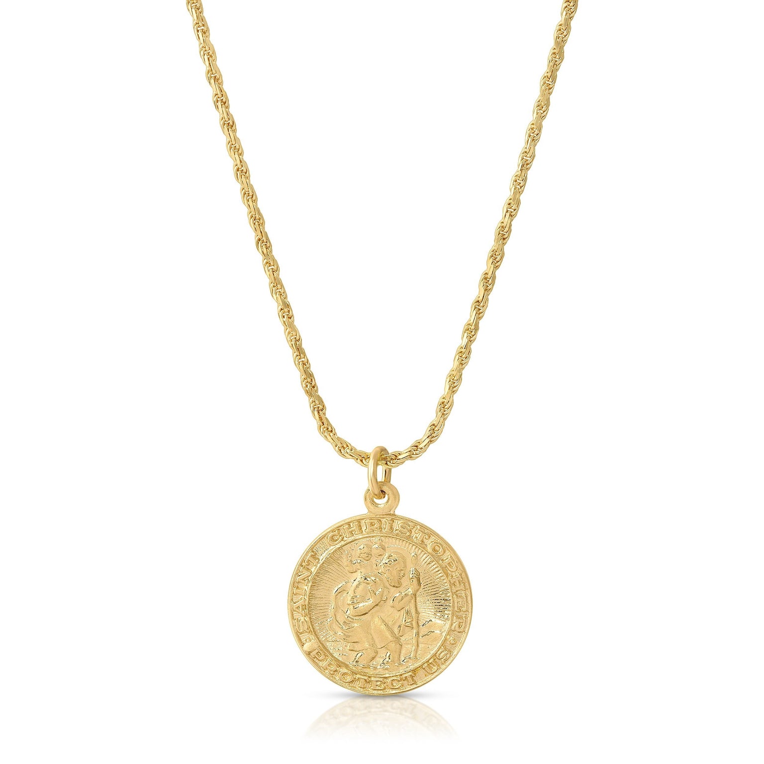 Gold Filled Saint Christopher Charm Necklace