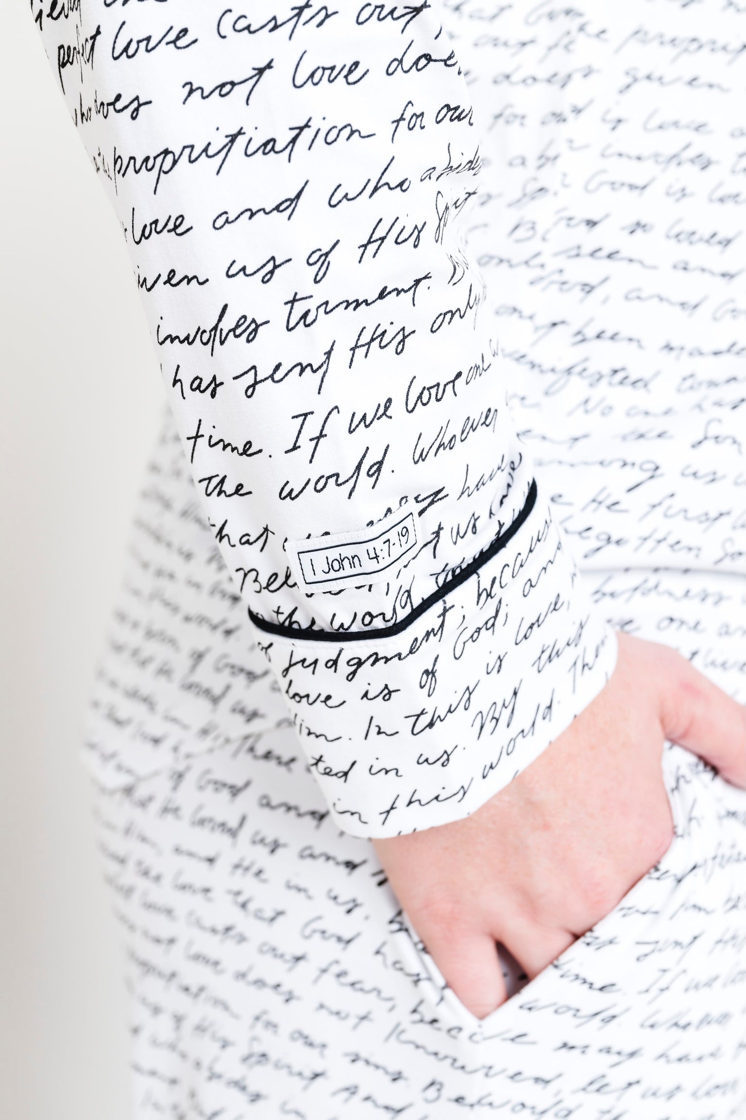 Love One Another Womens PJ Notch Collar Set Cotton