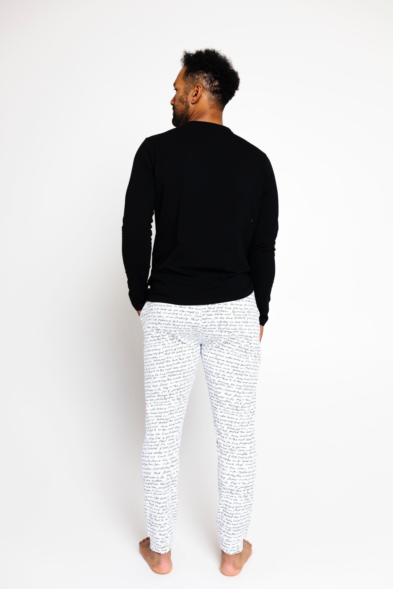 Love One Another Mens PJ Set Cotton