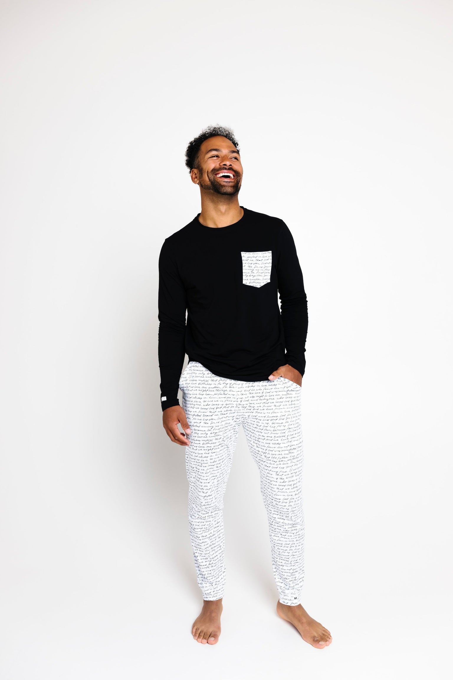 Love One Another Mens PJ Set Cotton