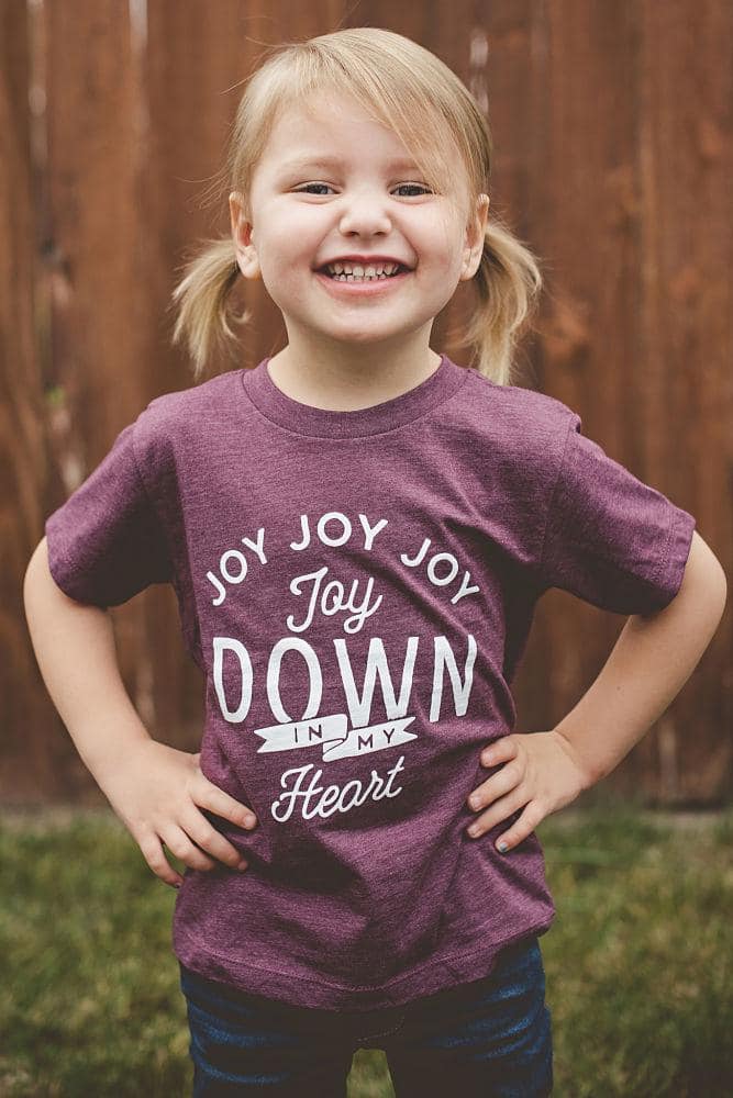 Toddler Joy Down In My Heart Maroon Tee