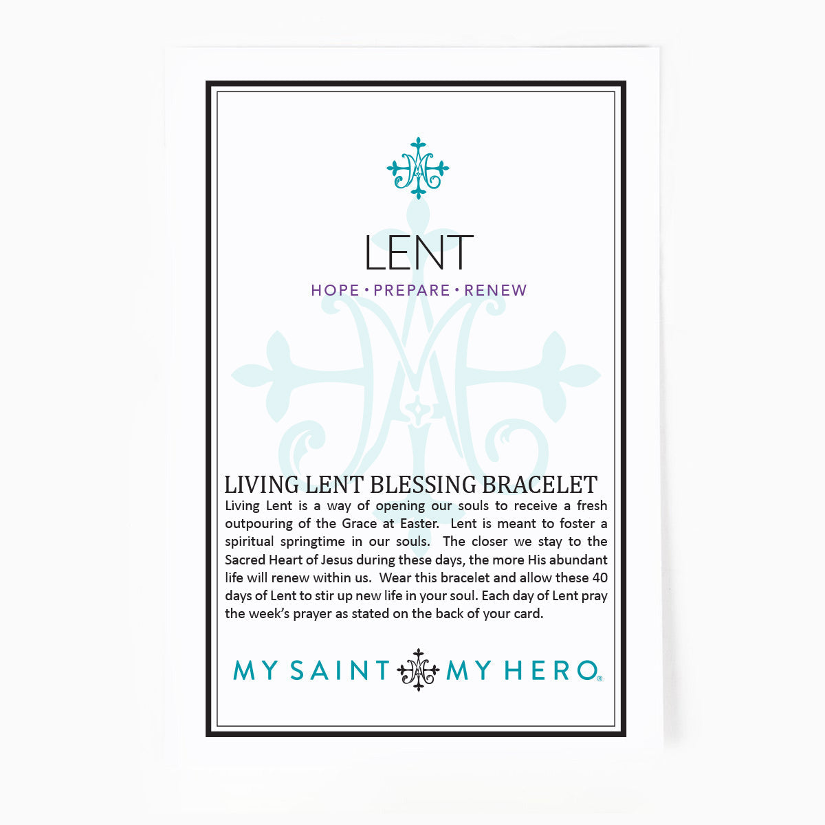 Living Lent Blessing Bracelet