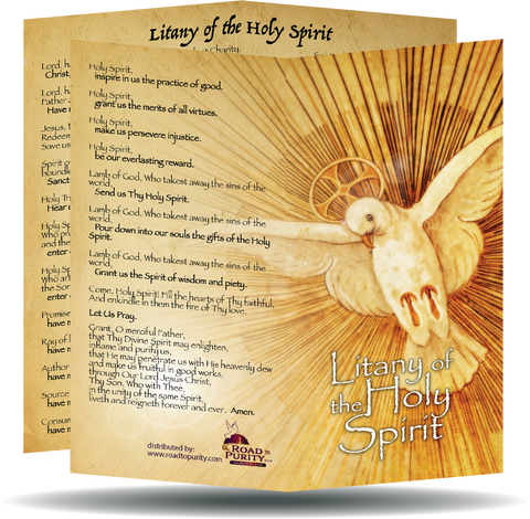 Litany to the Holy Spirit  - Prayer Card / 3" x 6" folded (c)