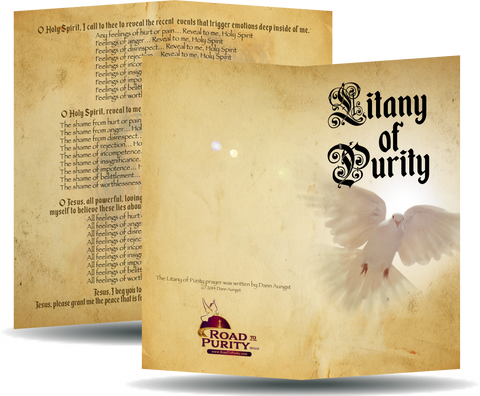 Litany of Purity - Prayer Card / 3" x 6" folded  (p) (c)