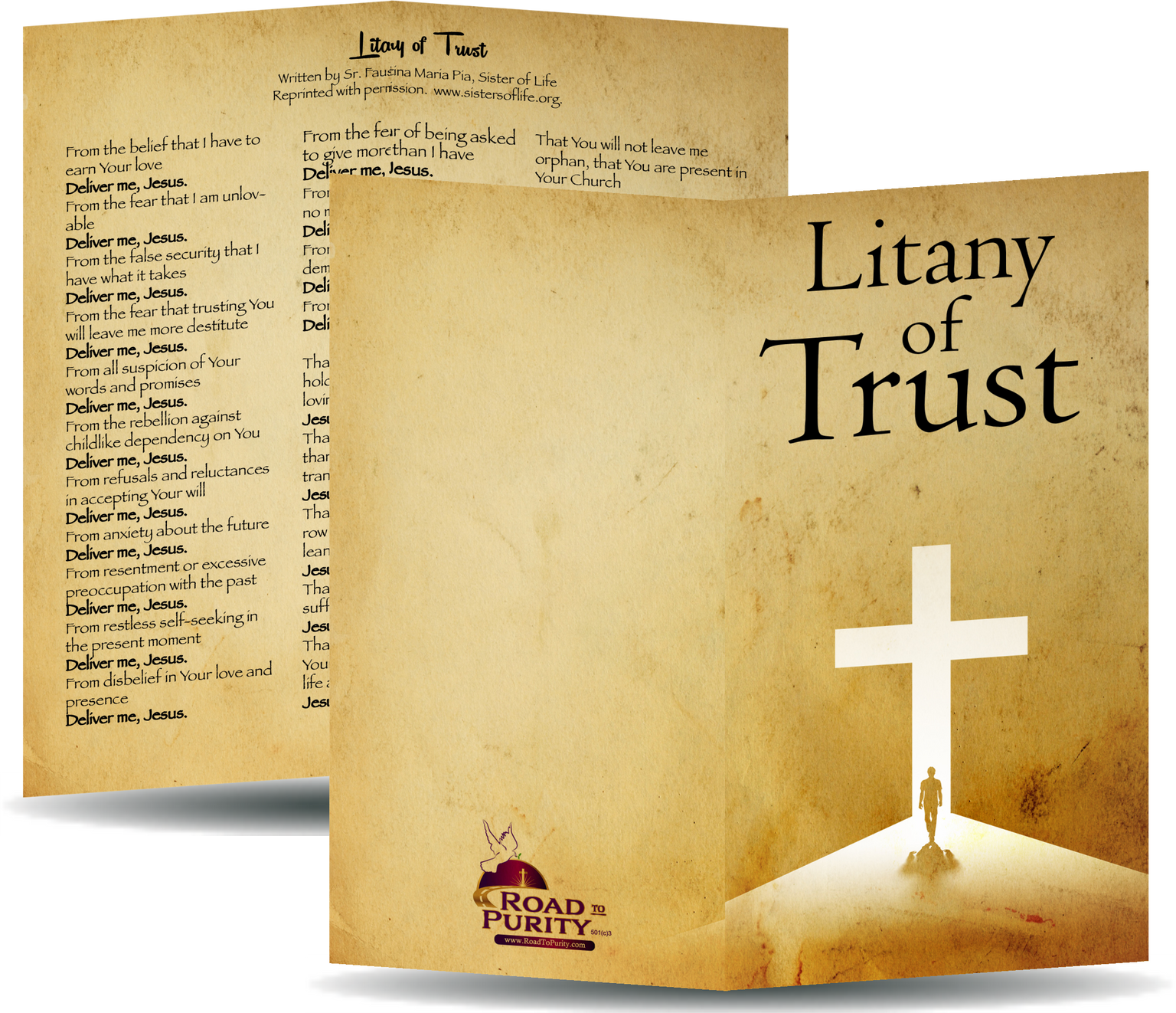 Litany of Trust - Prayer Card / 3" x 6" folded (c)