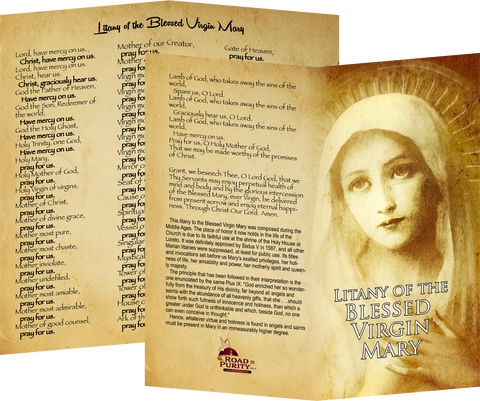 Litany of the Blessed Virgin Mary - Prayer Card / 3" x 6" folded (c)