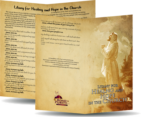 Litany for Healing and Hope in the Church - Prayer Card / 3" x 6" folded (c)