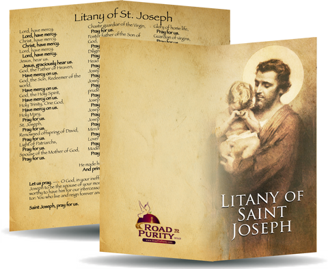 Litany of Saint Joseph - Prayer Card / 3" x 6" folded (c)