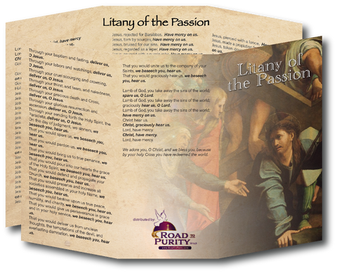 Litany of the Passion  - Prayer Card / 3" x 6" folded (c)