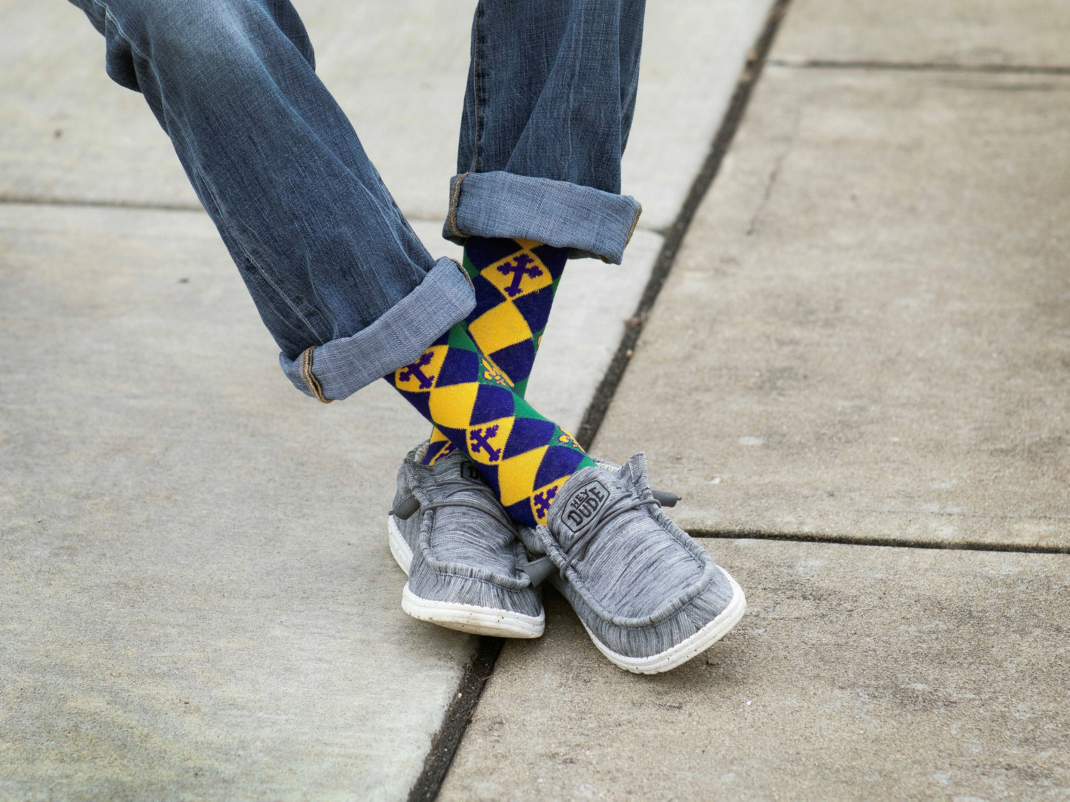 Mardi Gras Adult Socks