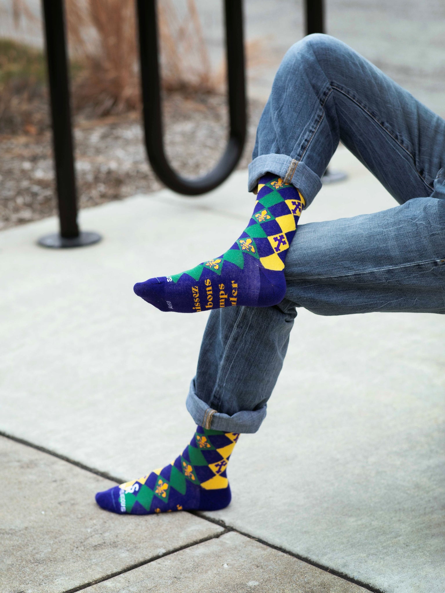 Mardi Gras Adult Socks