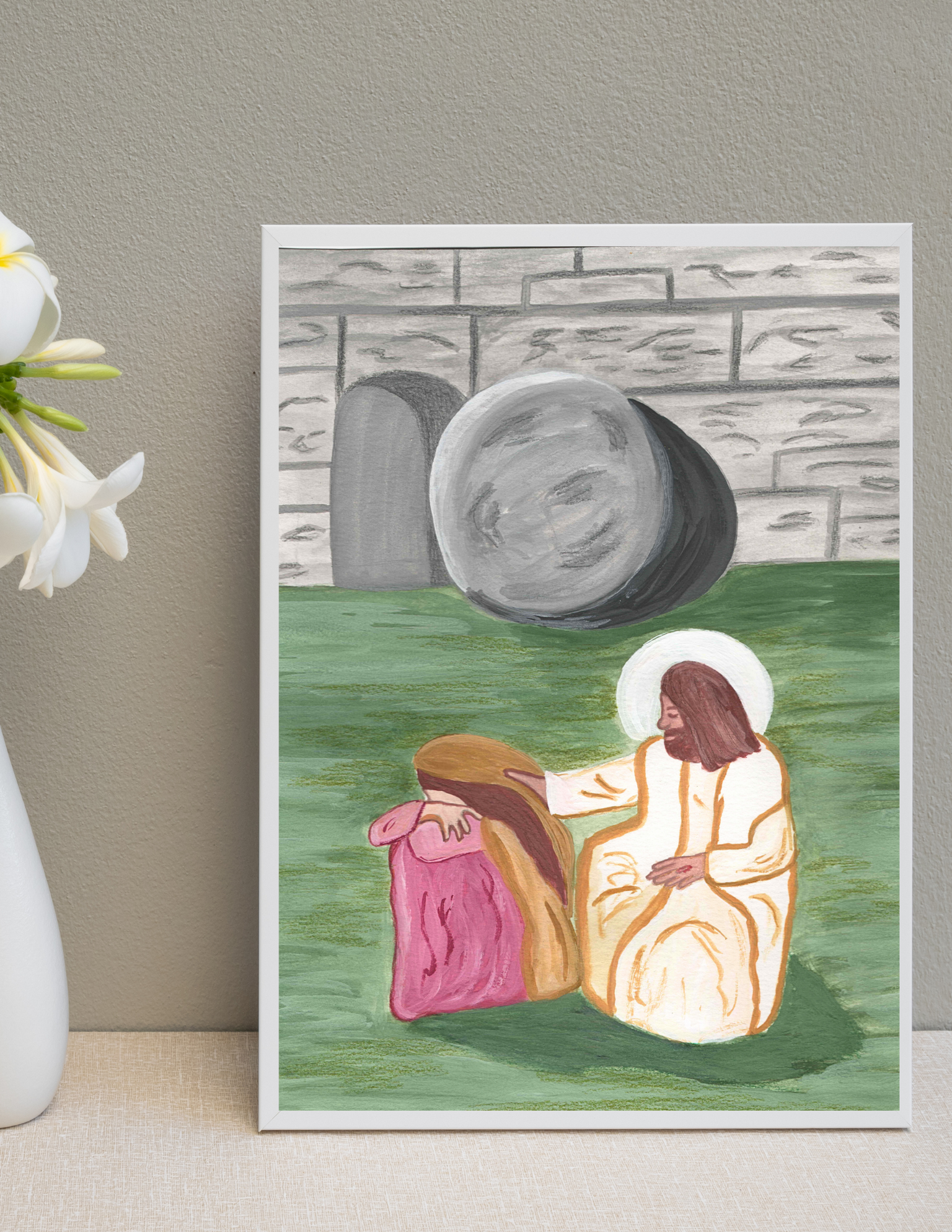 "Mary Magdalene Visits the Tomb" Jesus Christ Wall Art