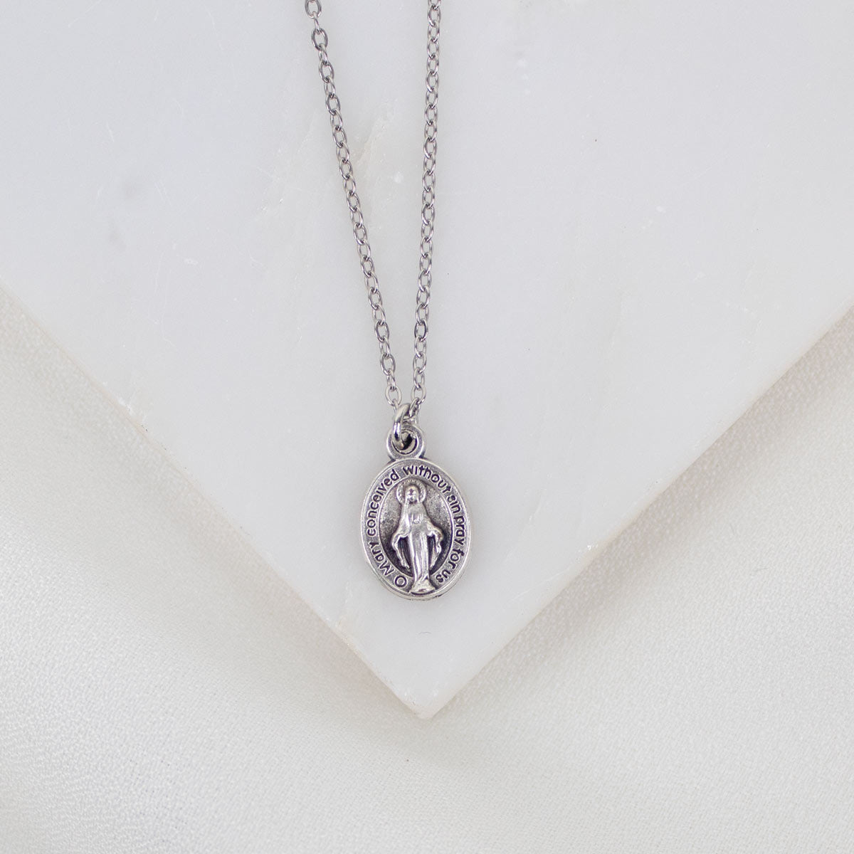 Miraculous Medal Petite Necklace