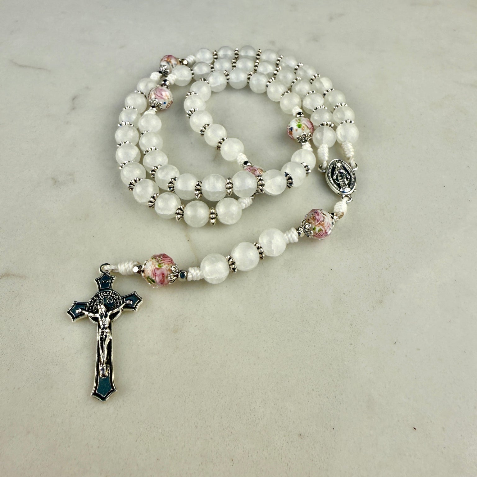 Ave Maria Glass Bead Rosary Bundle
