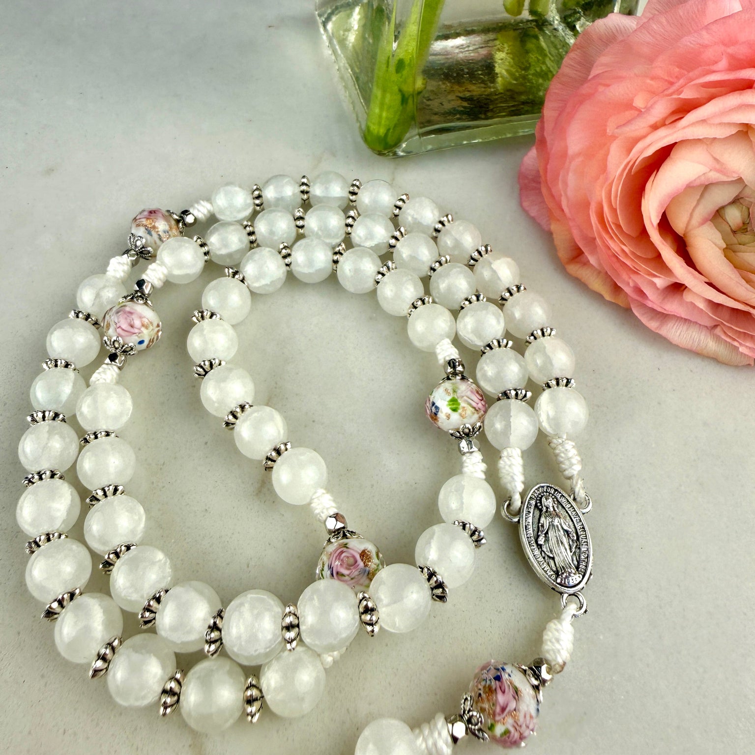 Ave Maria Glass Bead Rosary Bundle