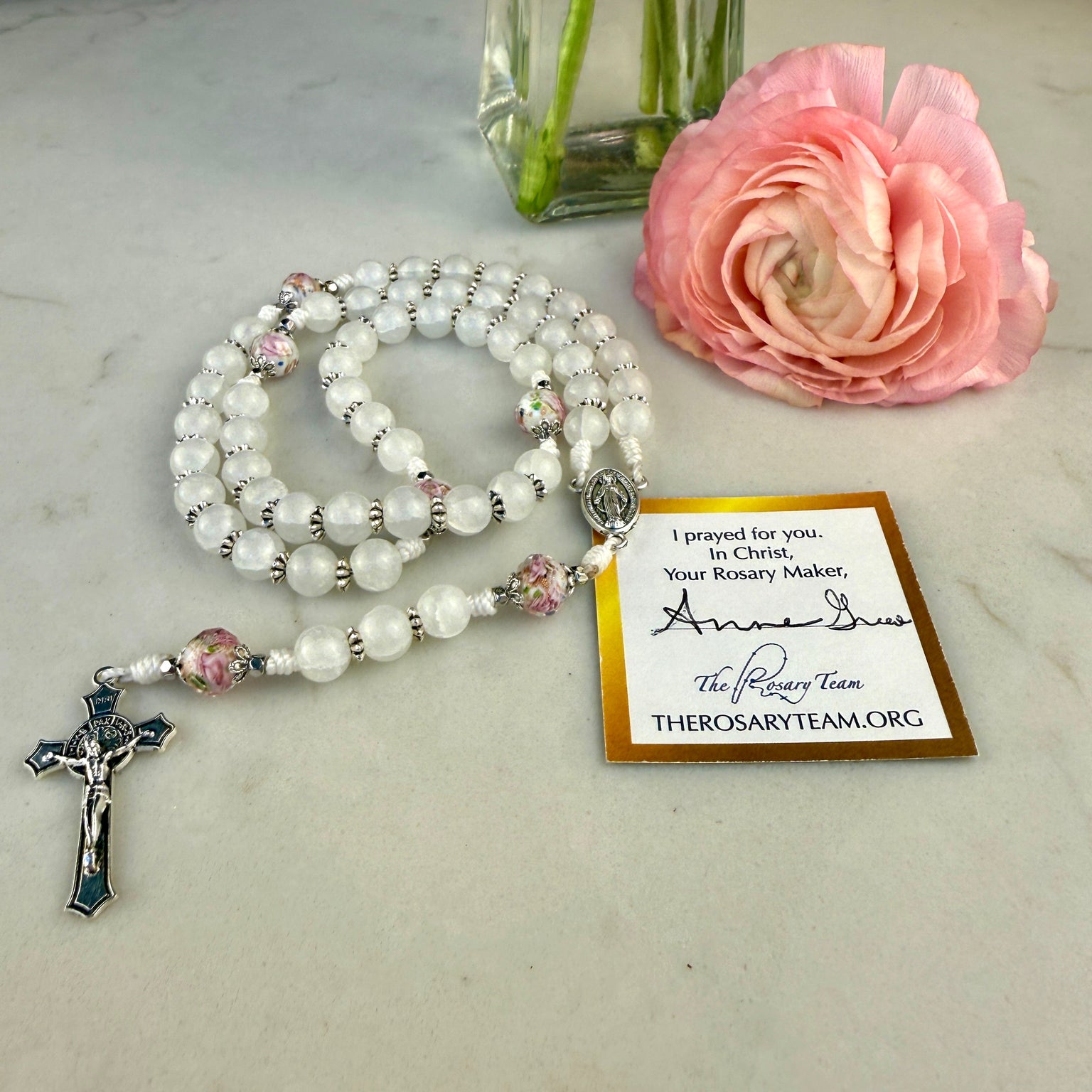 Ave Maria Glass Bead Rosary Bundle