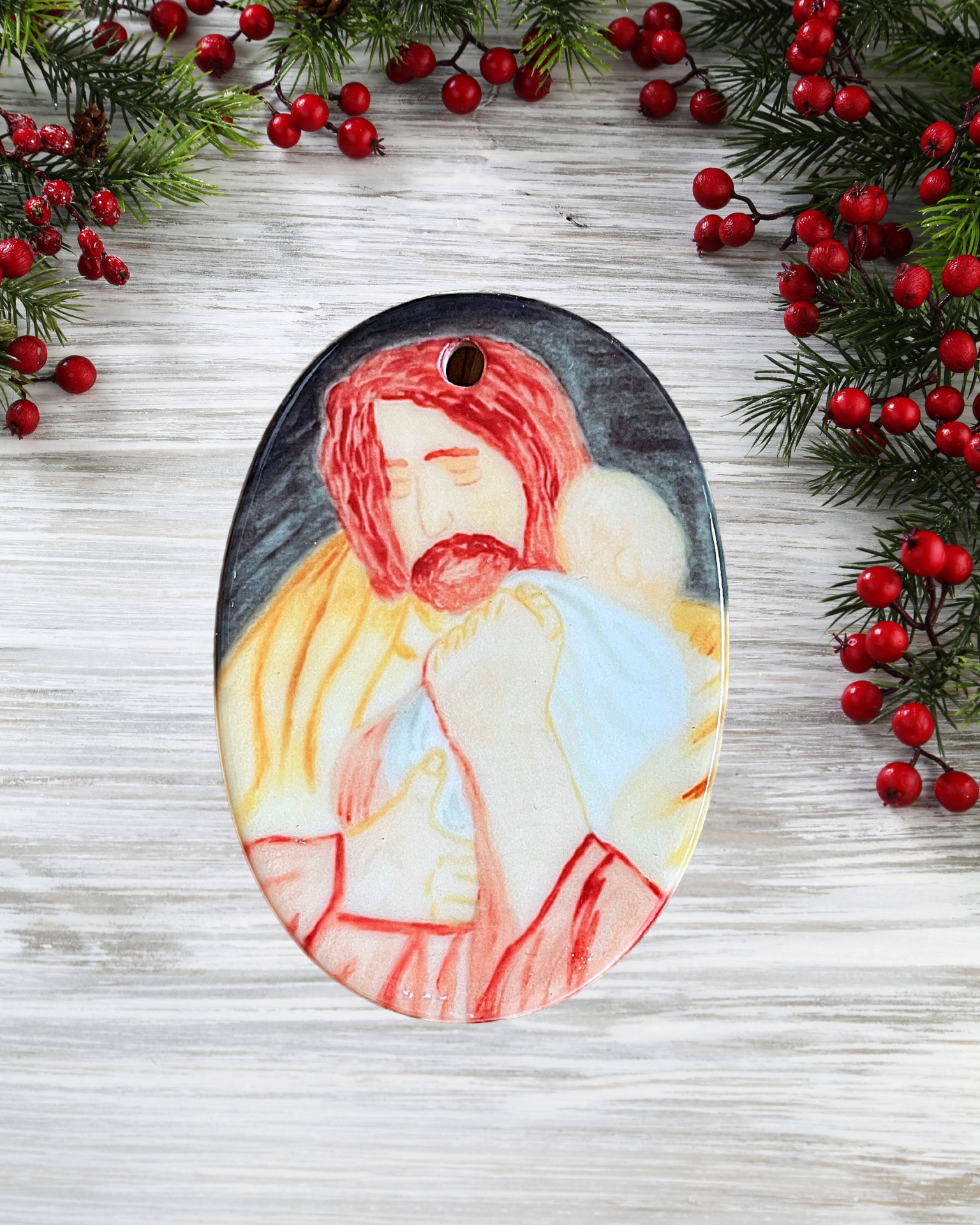 Nativity Scene Ceramic Ornament