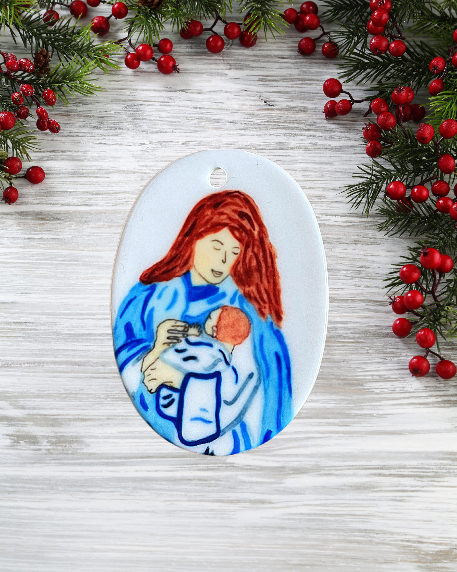 Nativity Scene Ceramic Ornament