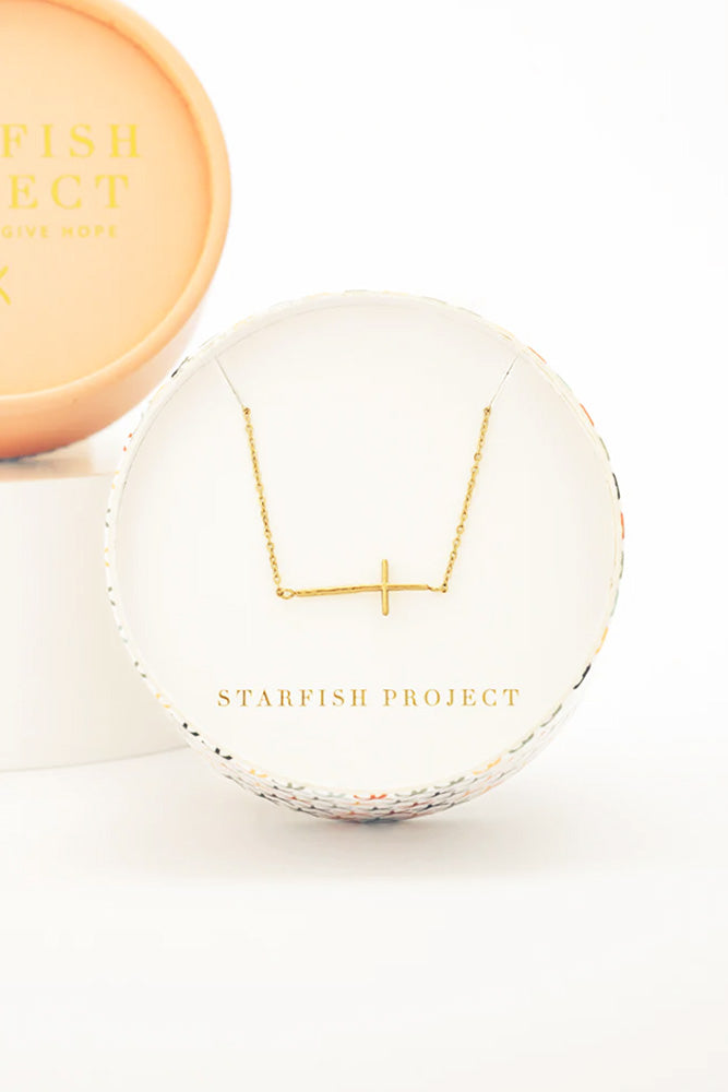 Gold Cross of Hope Necklace