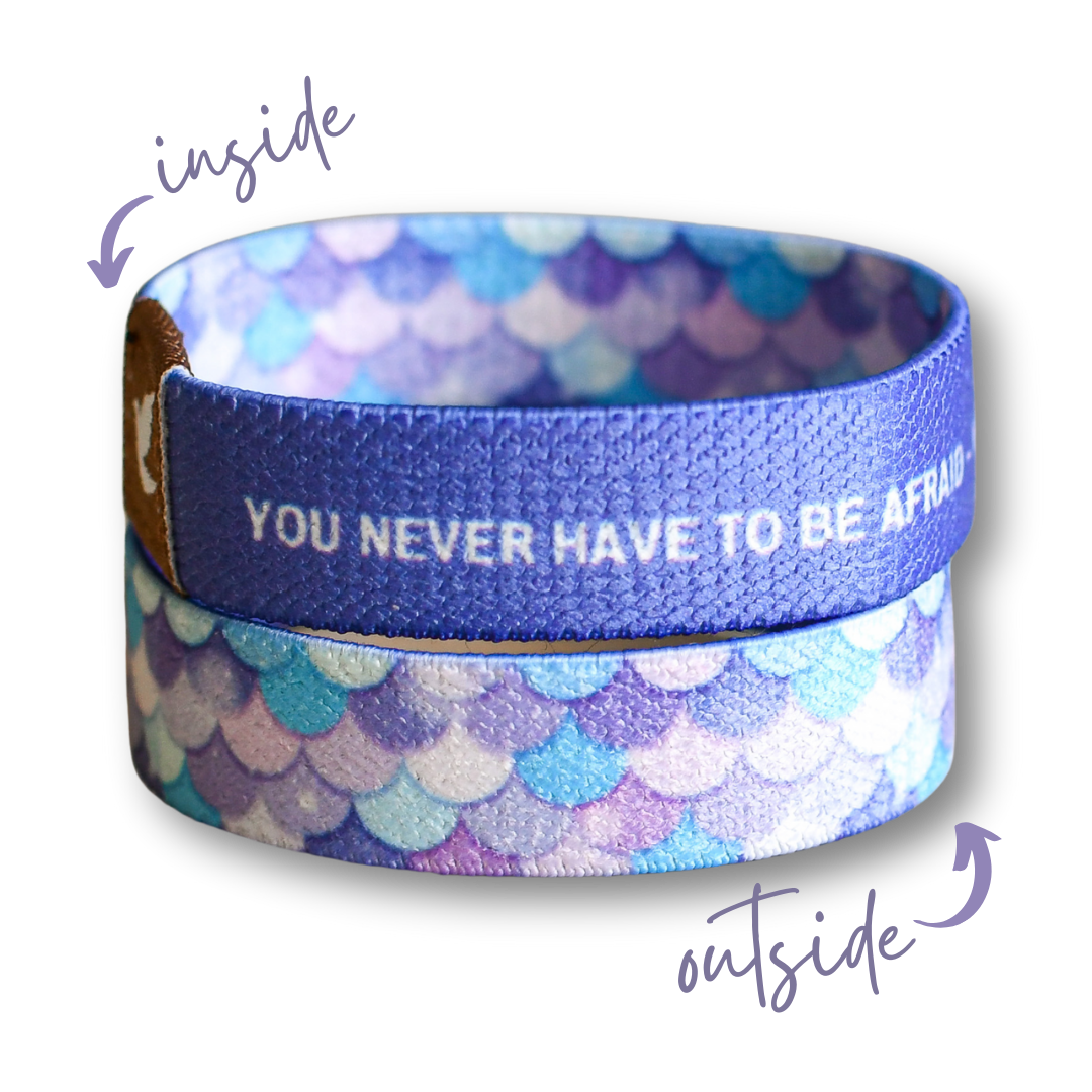 Never Afraid Mermaid Print Kids Truthband