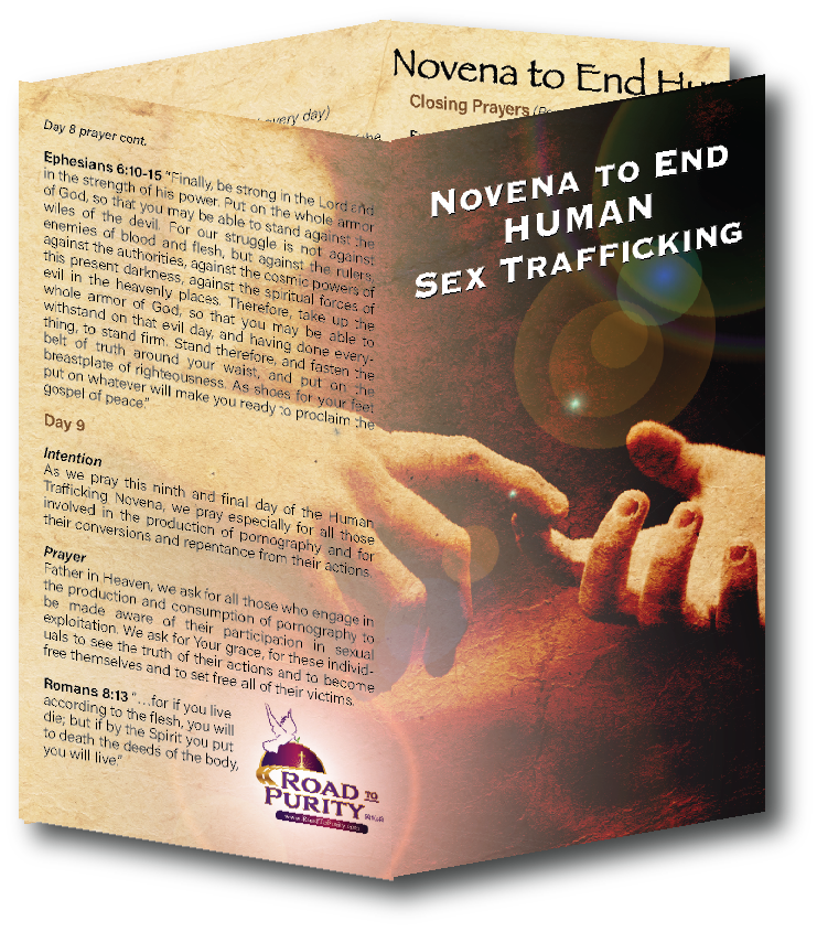 Novena to End Human Sex Trafficking - Prayer Card / 3" x 6" folded (c)