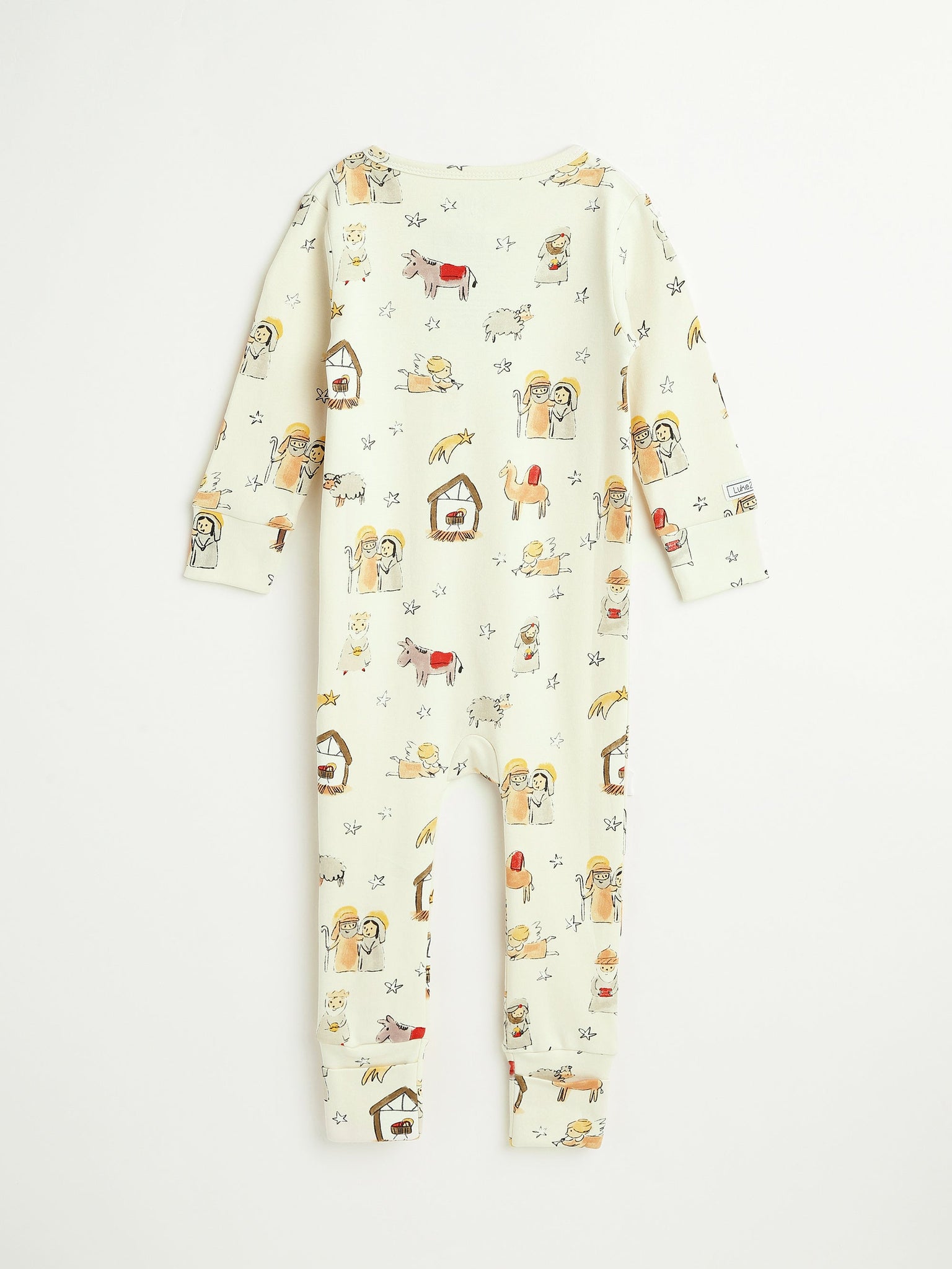 Away in a Manger PJ Footless Onesie Cotton