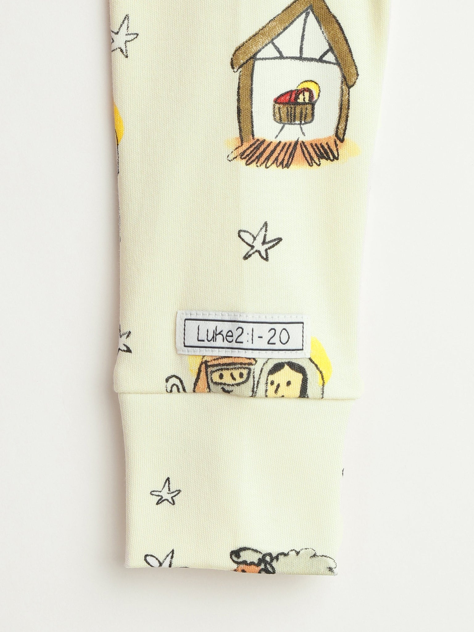 Away in a Manger PJ Footless Onesie Cotton