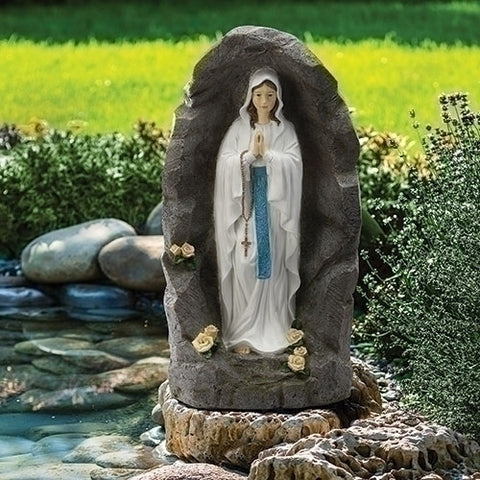 36"H Our Lady of Lourdes Grotto Garden Statue