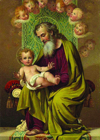 St. Joseph with Jesus Print 5X7