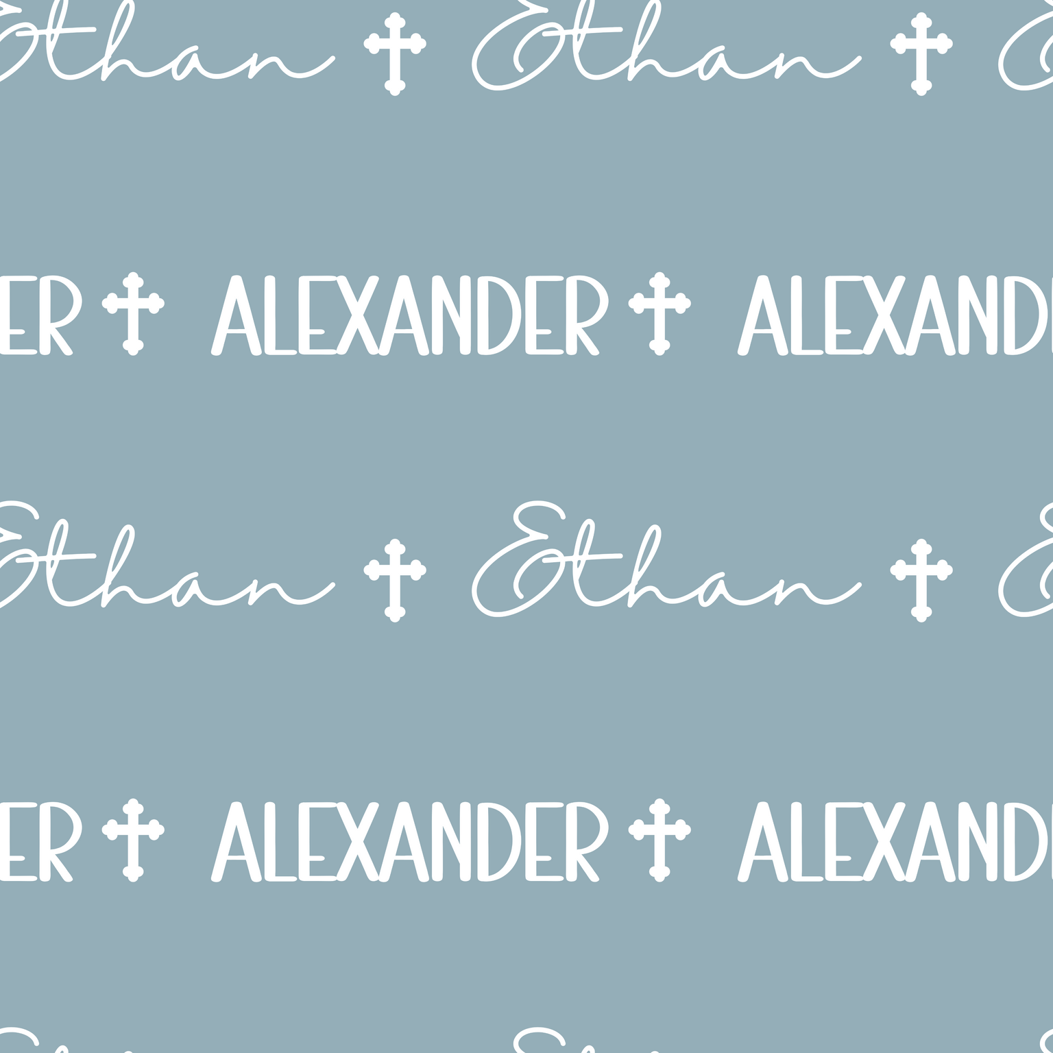 Personalized Blue Baby Name Swaddle Blanket