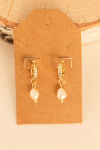Pearl of Great Value Huggie Hoops - Gold