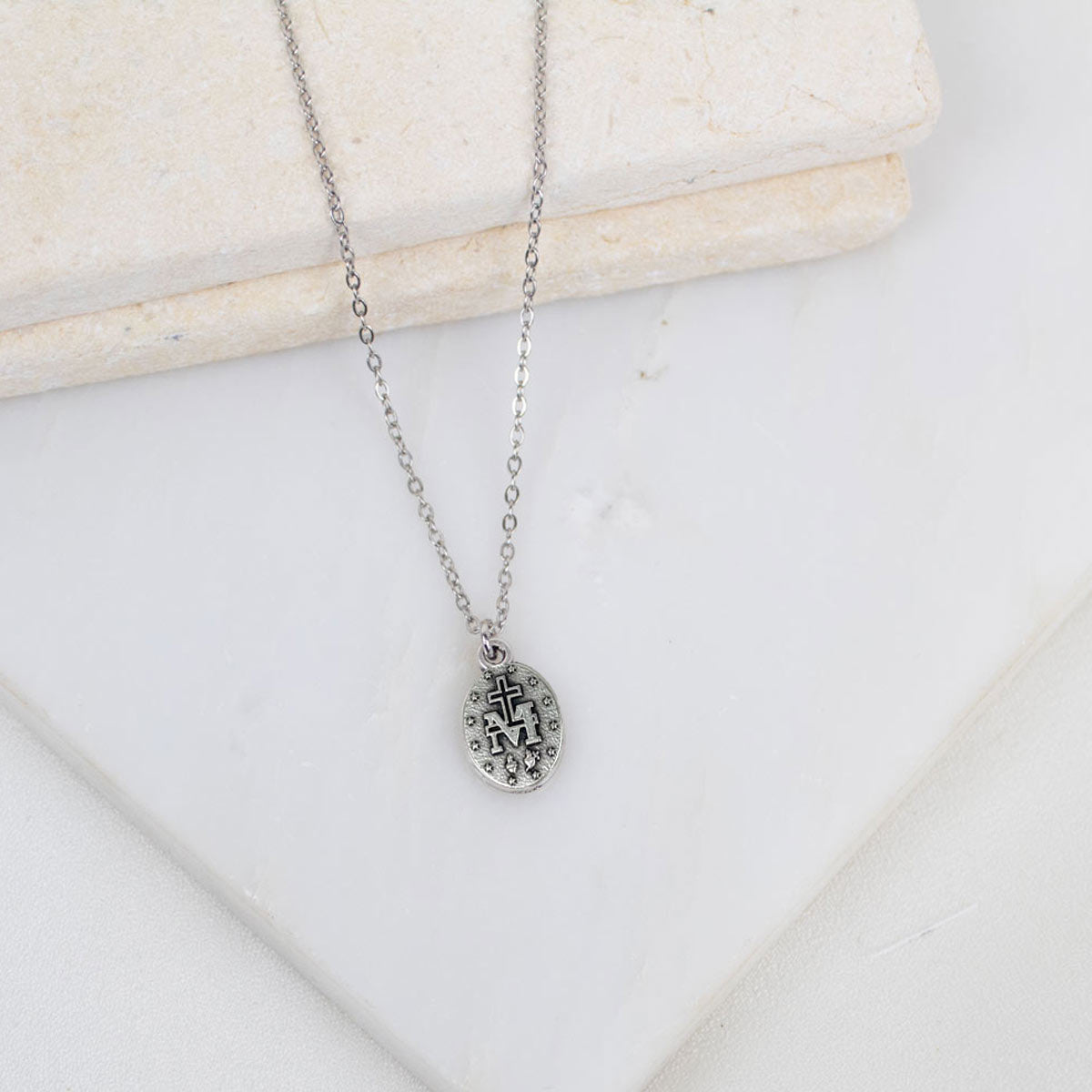 Miraculous Medal Petite Necklace