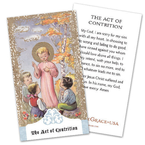 The Act of Contrition Holy Cards