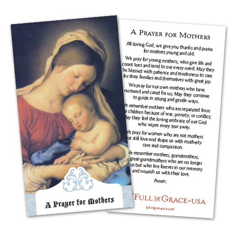 A Prayer for Mothers Holy Card