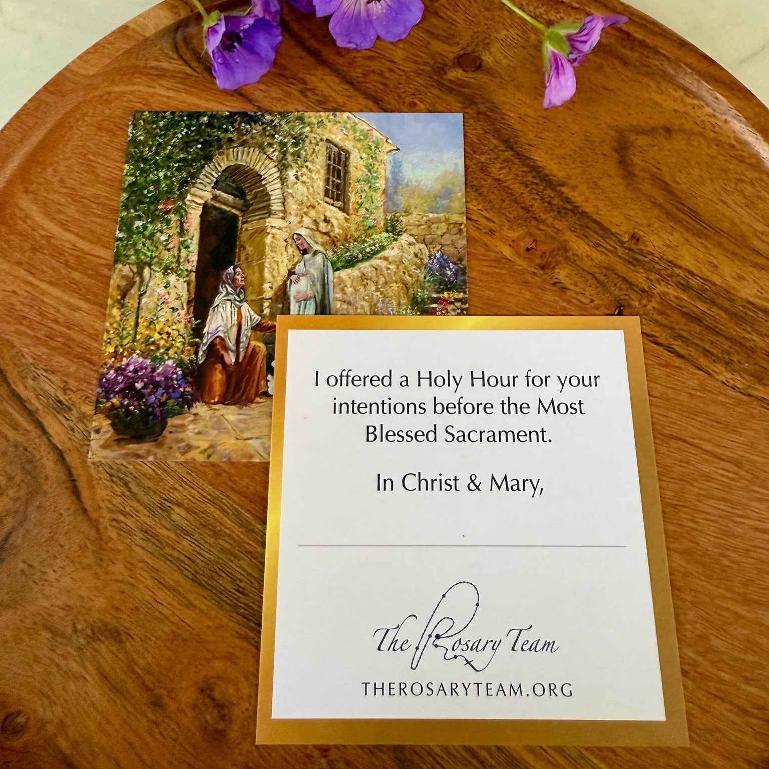 Spiritual Bouquet Prayer Cards Set of 5 with Envelopes