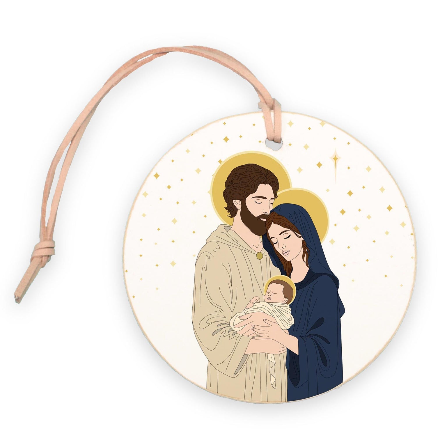 Holy Family Stars 4" Round Ornament