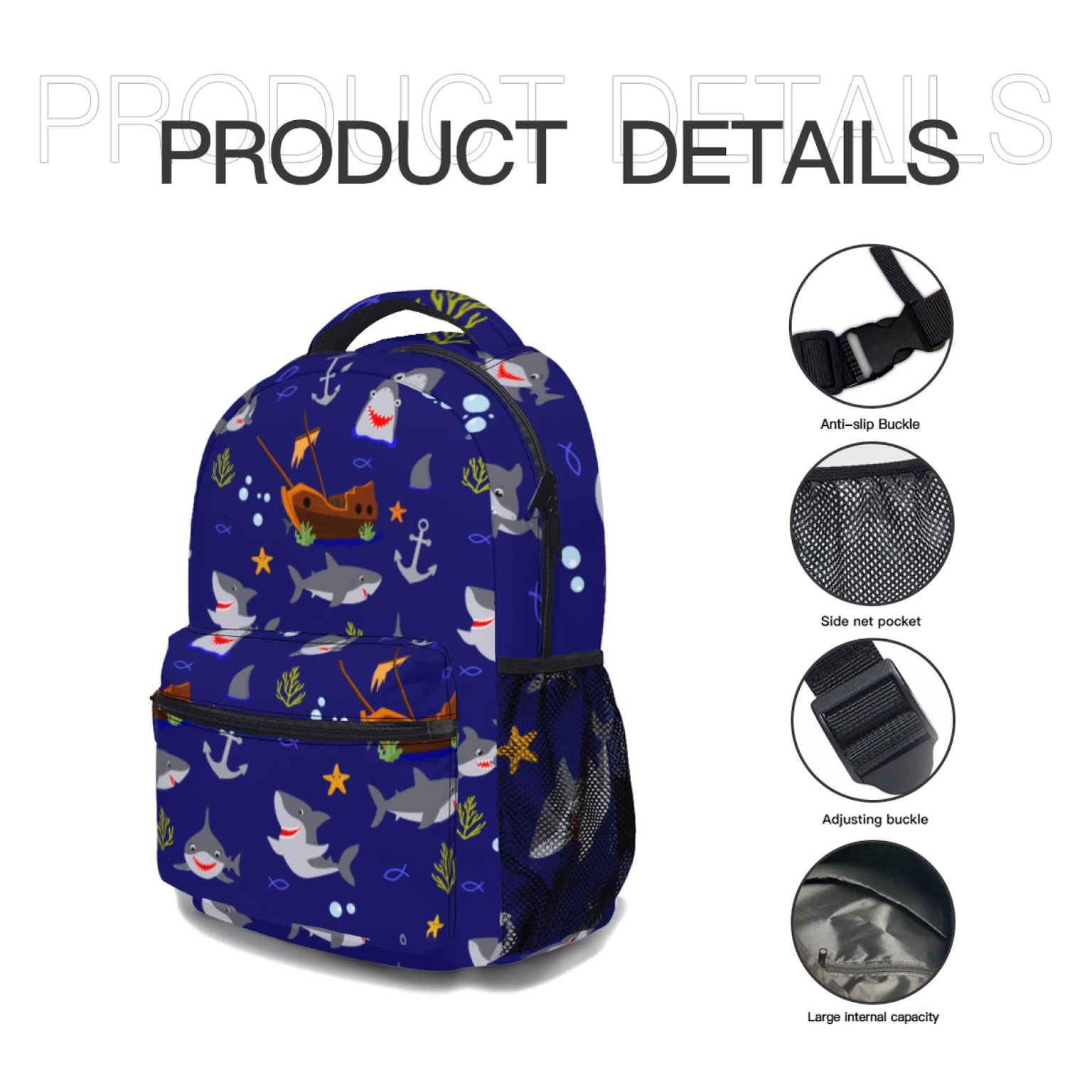 Shark Attack Backpack Bundle