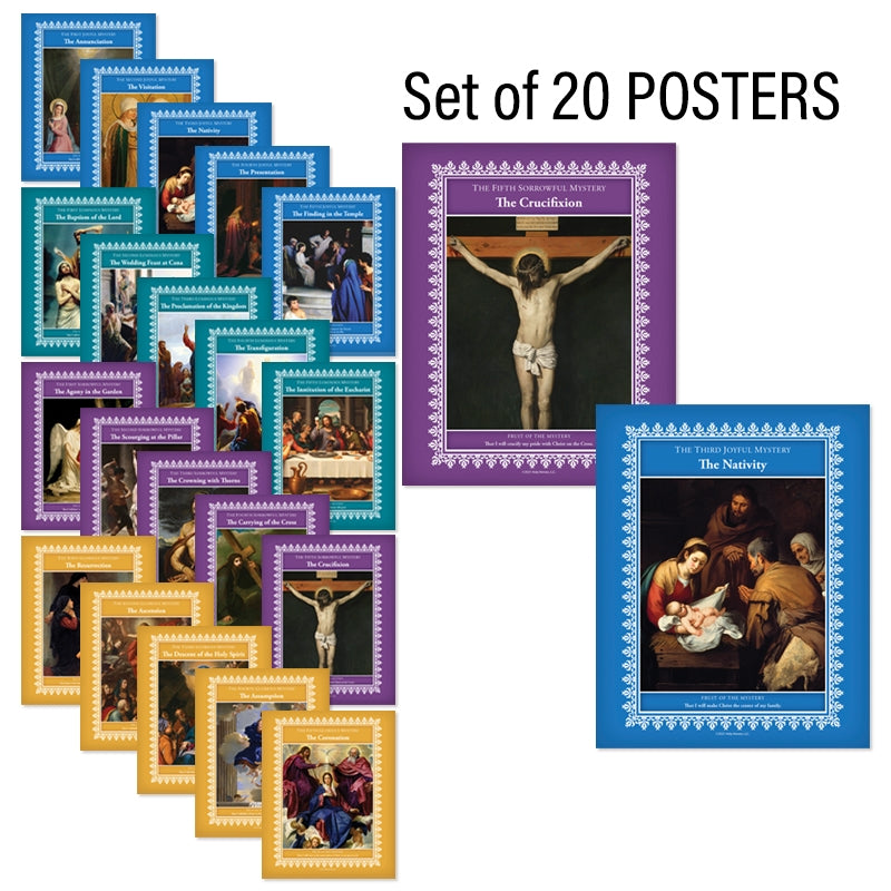 Mysteries of the Rosary Posters [Set of 20]