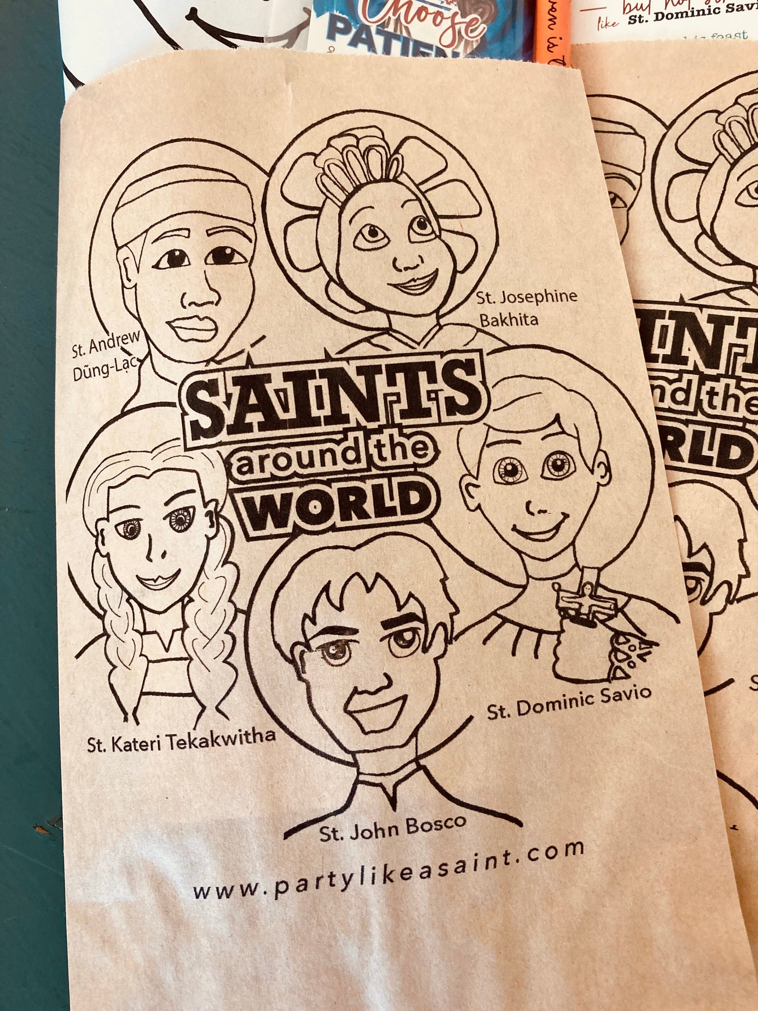 Saints Around the World Goodie bags