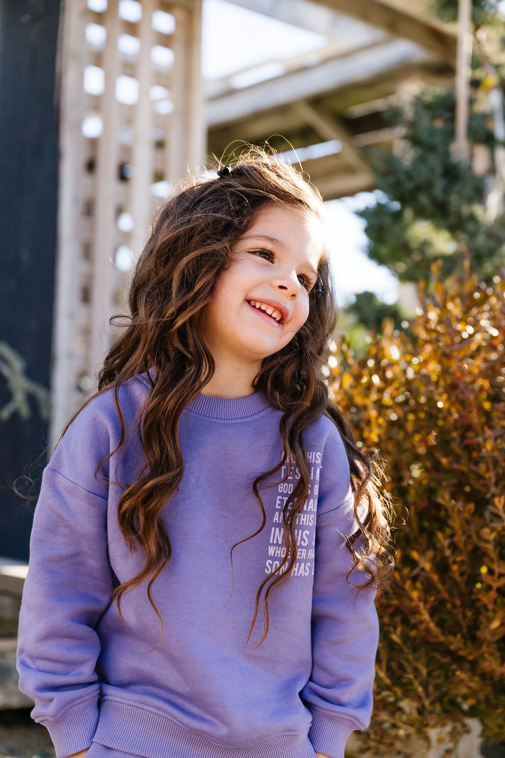 Eternal Life Purple Fleece Crewneck