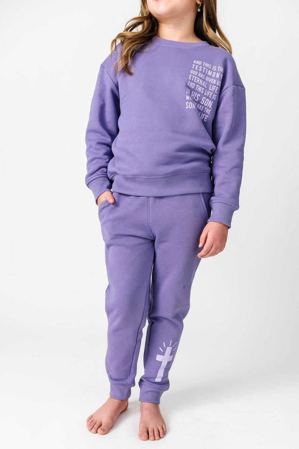 Eternal Life Purple Fleece Jogger