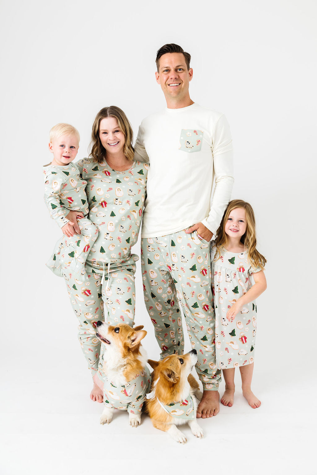 Gingerbread Jesus PJ Mens Long Sleeve Jogger Set Cotton