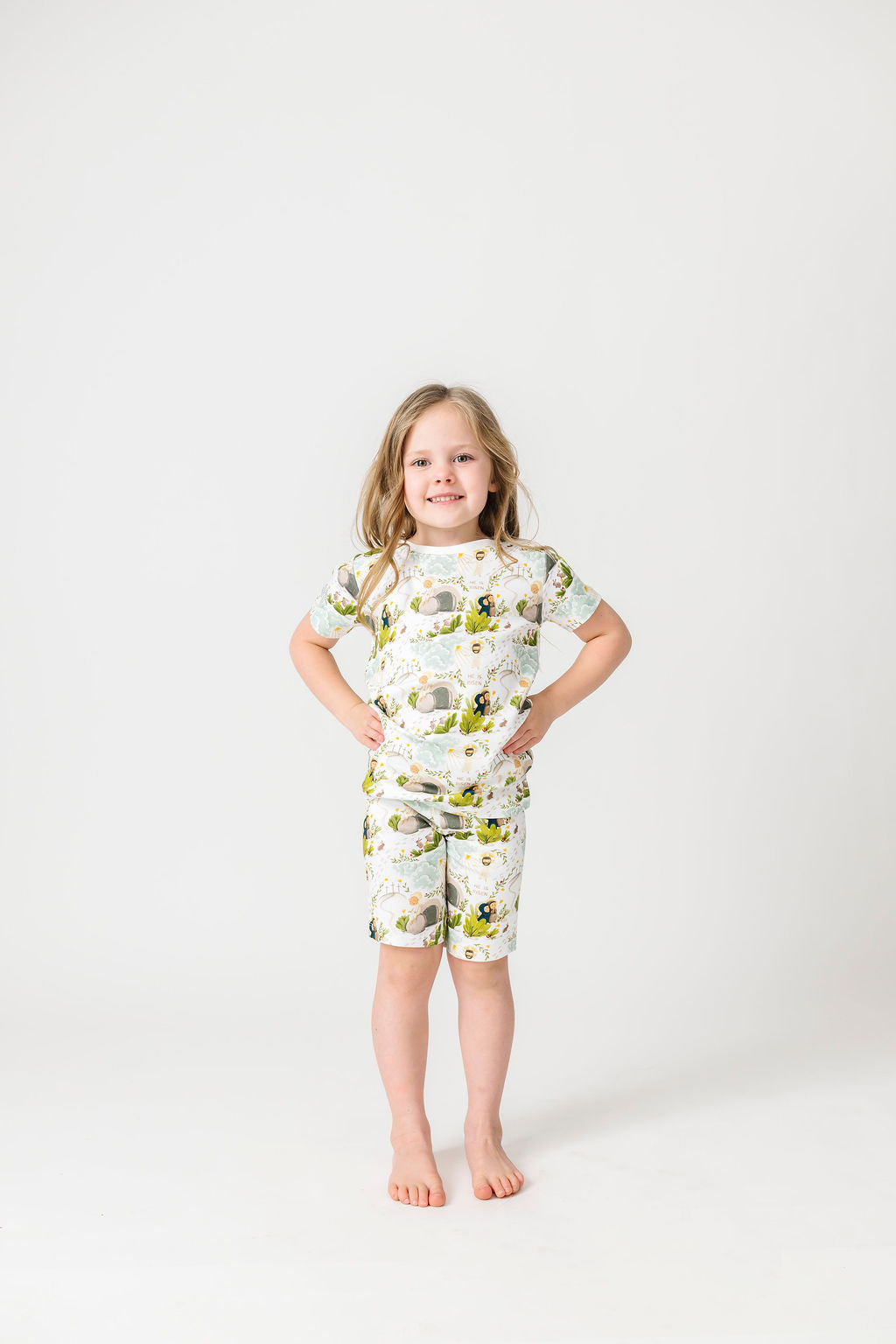 He Is Risen PJ Shorts Set Cotton